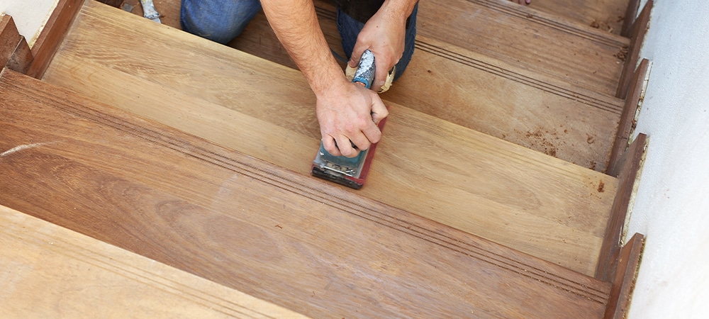 refinishing hardwood stairs