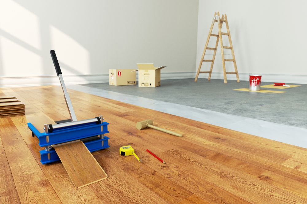 Laminate flooring installation