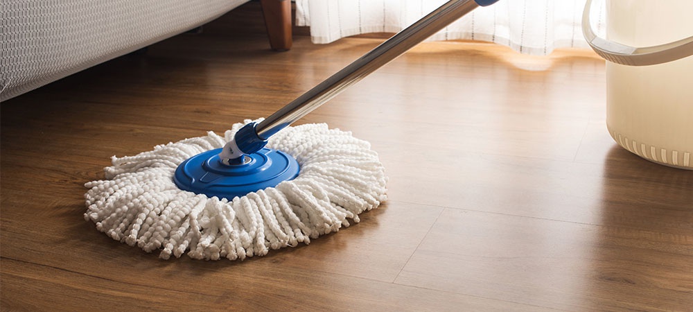 regular sweeping and mopping