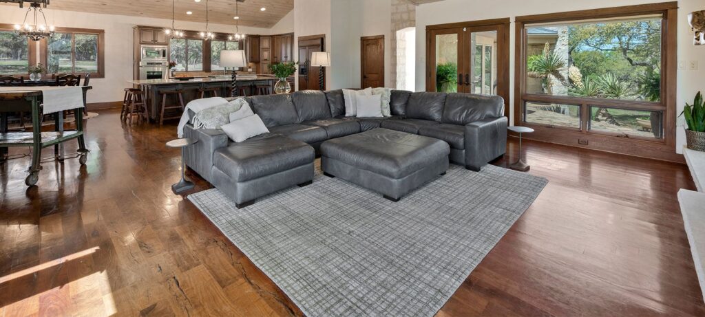 replace old carpeting with engineered wood flooring