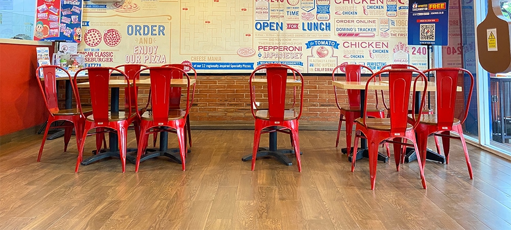 vinyl flooring on restaurant