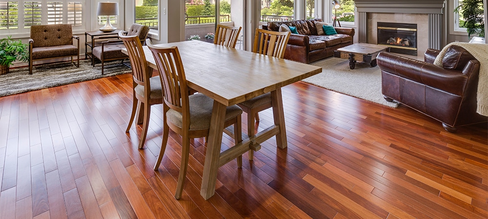 hardwood floor on living space