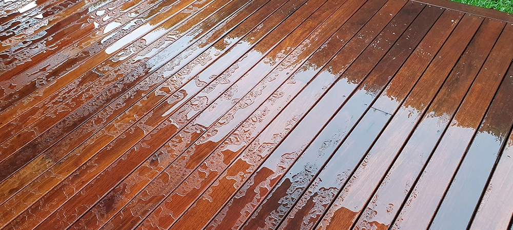 strand-woven bamboo with sealed finish