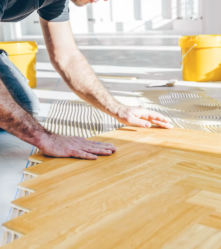 Herringbone Wood Flooring left