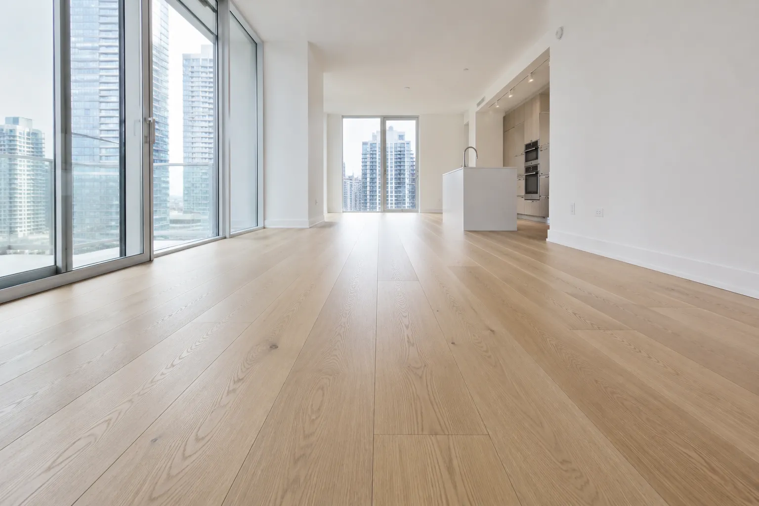 Engineered hardwood installation in a King West condo, Toronto