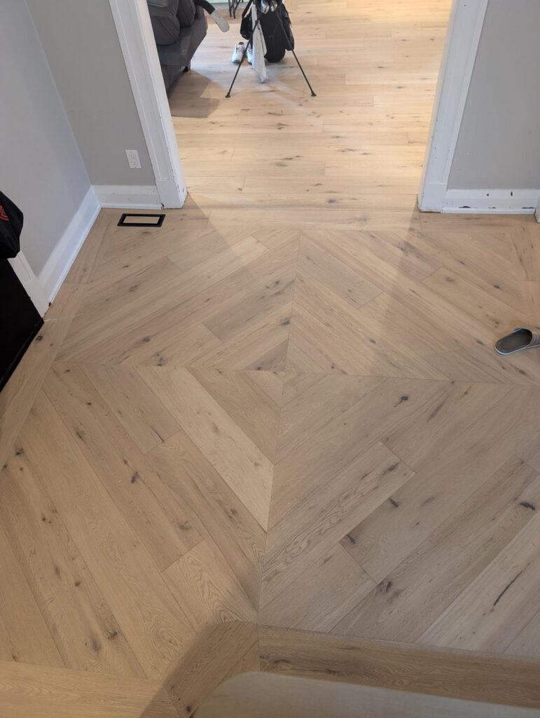 herringbone hardwood flooring Brampton Castlemore