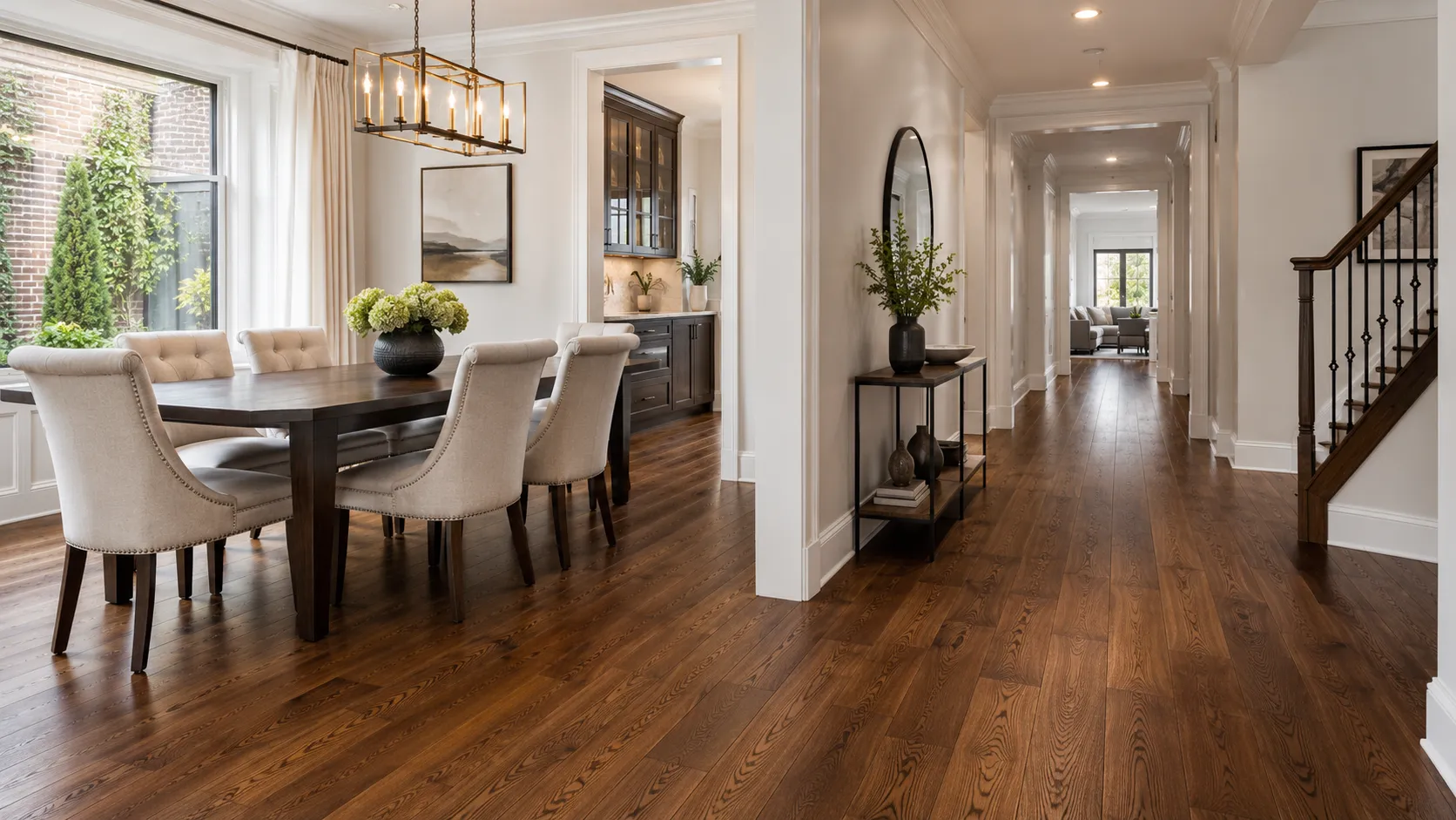 Custom-stain hardwood refinishing in Mill Pond, Richmond Hill
