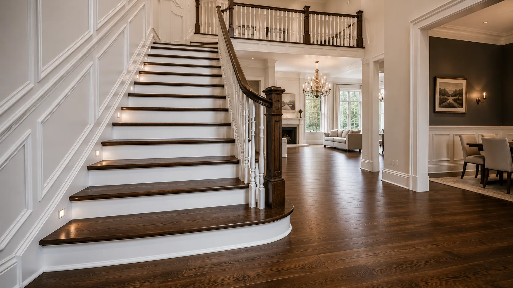 Staircase refinishing in Joshua Creek, Oakville