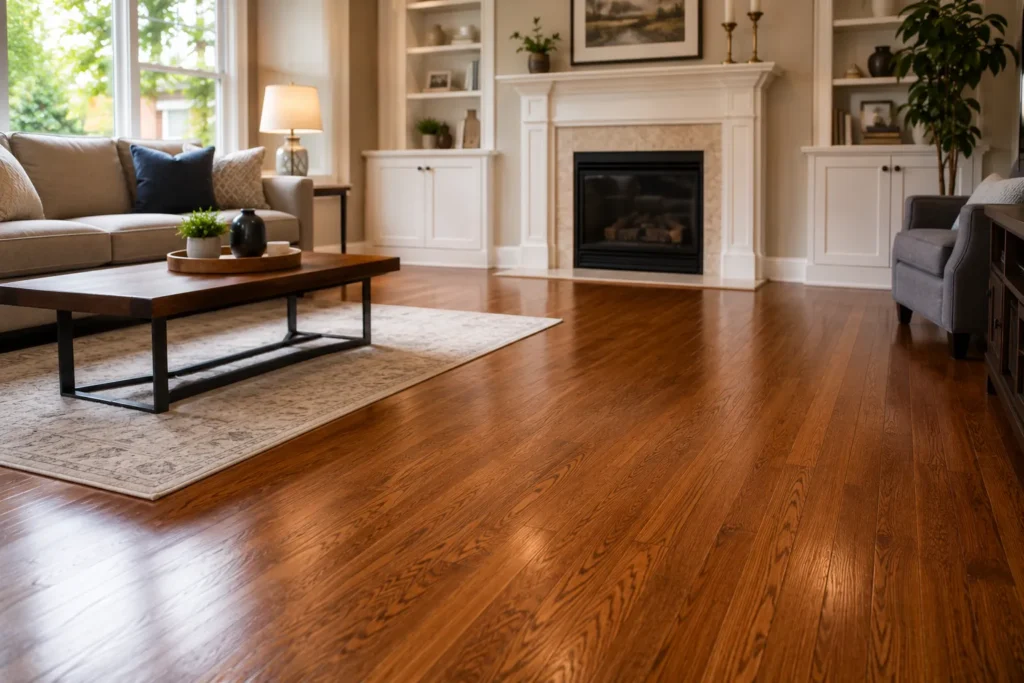 Clean finished refinished floor after dust-controlled sanding in the GTA